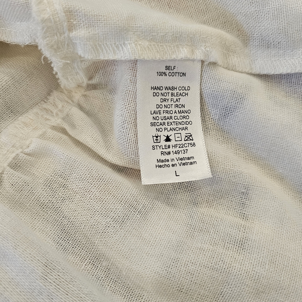 Altar’d State Womens Off White V Neck Mini Dress Size Large - Picture 4 of 4